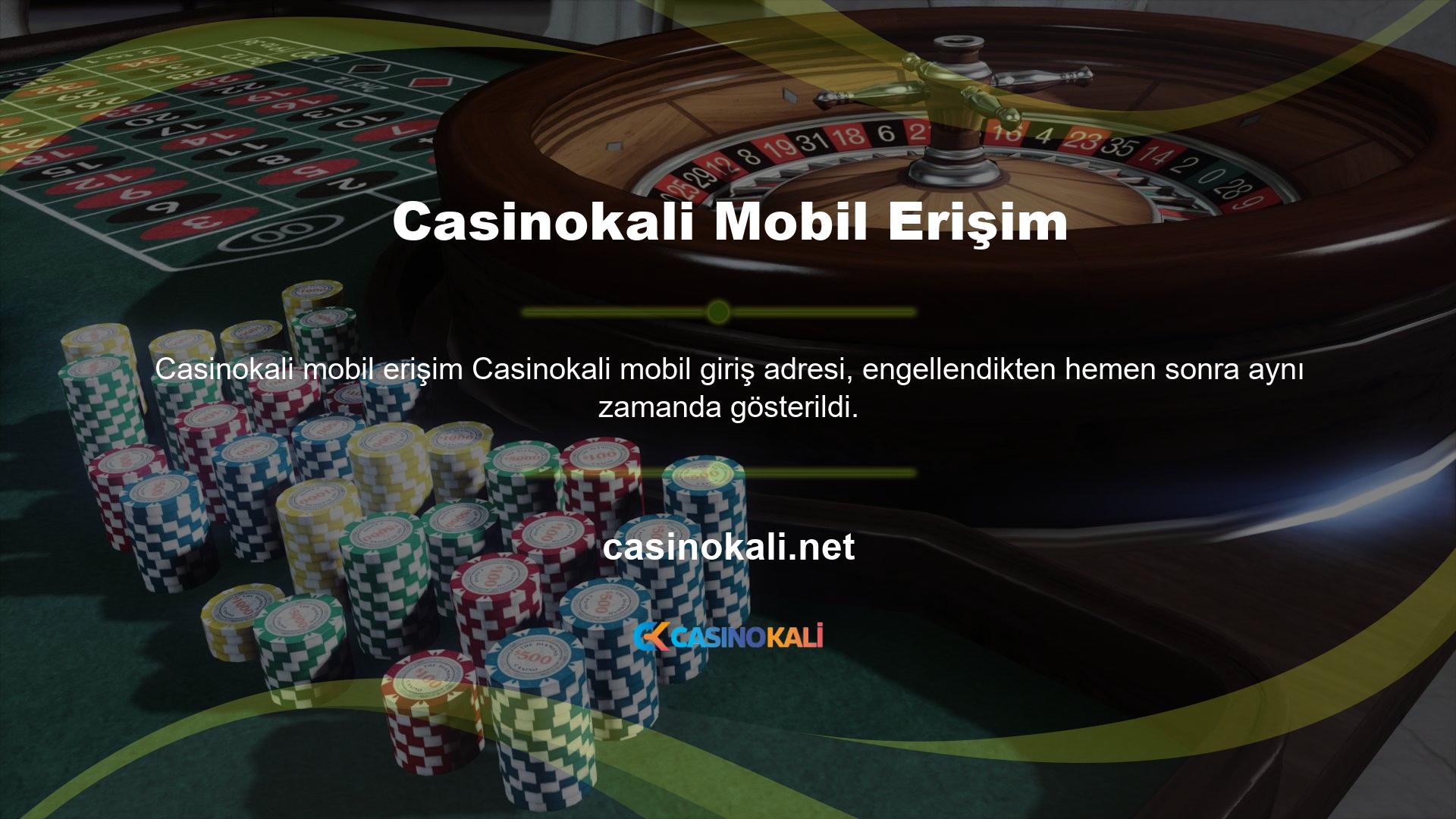Casinokali Casino oyunu cep telefonu uyumludur